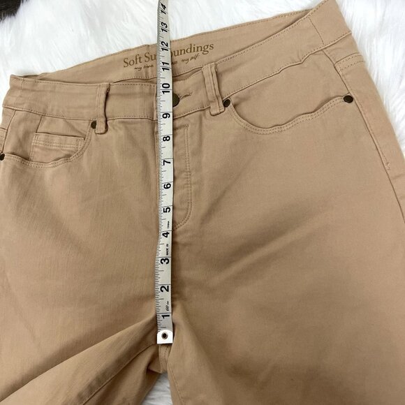 Soft Surroundings Tan High-Rise 5 Pocket Pull On Leggings Jeggings Stretch Small - Picture 7 of 8